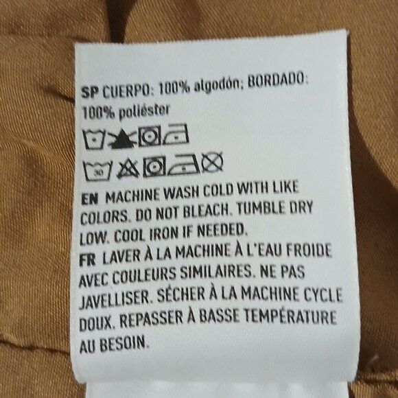 Pumpkin Pie Floral Eyelet Spaghetti Strap Tie Back Bandeau Midriff Top Sz XL - Picture 7 of 7